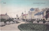 Arad. Kossuth-park a szoborral (circa 1910, necirculata)