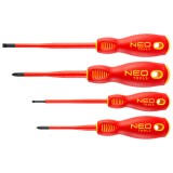 Set surubelnite izolate 1000V slim NEO, 4 piese, pentru electricieni