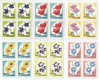 |Romania, LP 893/1975, Flori de camp, bloc 4, MNH foto