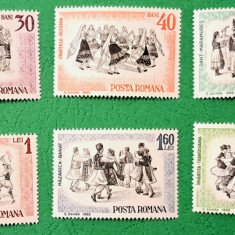 TIMBRE ROMANIA MNH LP626/1966 Dansuri populare - Serie simplă