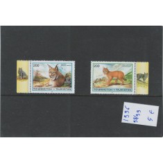 Tajikistan 1996 nestampilat - Mi 98/99 - Mamifere, fauna a1