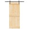 vidaXL Ușă glisantă cu set de feronerie 85x210 cm, lemn masiv de pin