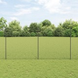 VidaXL Gard de Lant cu 20 de Posturi U Gri 1.5x10 m Oțel