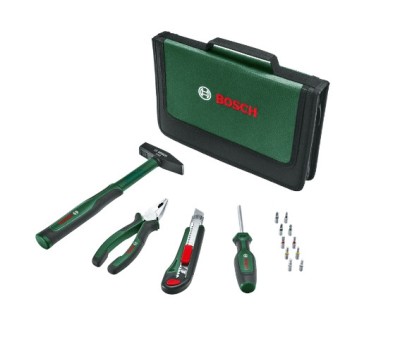 BOSCH Set 14 scule de mana simple pentru incepatori in geanta textila foto