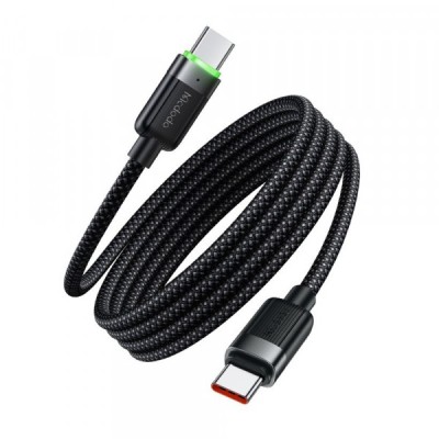 Cablu Date si Incarcare USB-C - USB-C McDodo CA-2000 Self Winding, 60W, 1.2m, Negru foto