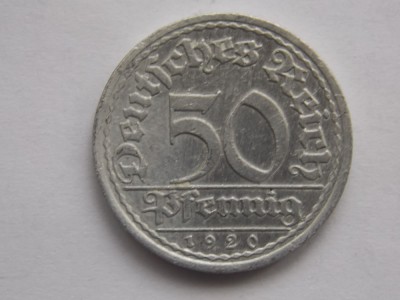 50 PFENNIG 1920-A GERMANIA foto