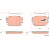 Set placute frana spate TRW, Land Rover Defender Cabriolet (L316), 08.90-02.16, Defender Combi (L316), 05.1990-02.16, Defender Pick Up (L316), 10.199