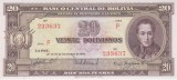 Bancnota Bolivia 20 Bolivianos 1945 - P140 UNC ( vezi descriere )