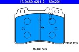 ATE 13.0460-4201.2 set placute frana,frana disc