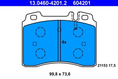 ATE 13.0460-4201.2 set placute frana,frana disc foto