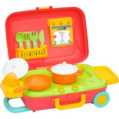 Set pentru gatit in valiza de transport cu 12 accesorii foto