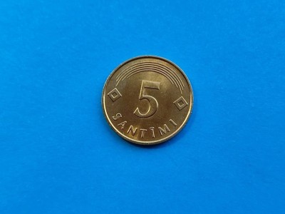 5 Santimi 1992 Letonia-UNC foto