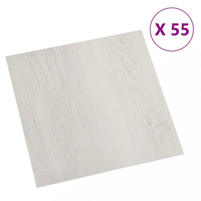 Placi de pardoseala autoadezive, 55 buc., bej, PVC, 5,11 m&sup2;