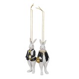 Cumpara ieftin Set 2 figurine Iepurasi 4x4x10 cm