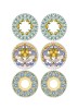 Set farfurii, Multicolor, 19 cm