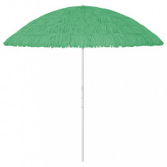 vidaXL Umbrelă de plajă Hawaii, verde, 300 cm