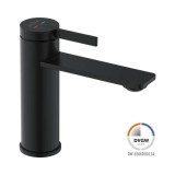 Cumpara ieftin Baterie Lavoar Jungborn Sigma Monocomanda, Negru Mat, Otel Inoxidabil, Ventil Push-Open, Cartus Ceramic, Montaj Chiuveta Baie, H148mm