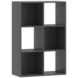 HOMCOM Bibliotecă Modernă Modulară cu 6 Compartimente din PAL, Maro | Aosom Romania