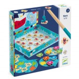 Djeco Navy Loto - Joc Educativ Pescuit Magnetic, Lemn, +3 Ani