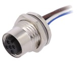 Conector M12 4 pini mamă drept TE Connectivity IP67 250V 4A pentru cabluri