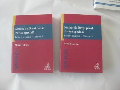 Udroiu, Sinteze Drept Penal, Partea Speciala, 2023, 2 volume foto