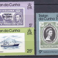 DB1 Tristan da Cunha 1976 Festivalil Timbrului Vapor 3 v. MNH