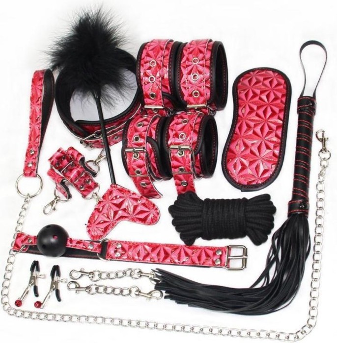 Set Embossed Bongade Kit 11pcs Rosu
