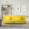 VidaXL Canapea extensibilă, galben deschis, material textil