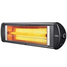 Radiator electric cu infrarosu, Termostat, Corp metalic, Protectie 20 IP, Negru KUMTEL EX25, 2500W