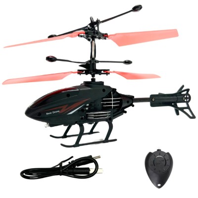 Elicopter cu telecomanda si senzor de miscare, incarcare usb, zboara cand pui mana sub el, rezistent la cazaturi, se poate folosi si in interior, +6 a foto