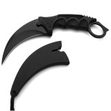 Cumpara ieftin Cutit Karambit Night IdeallStore&reg;, 19cm, Negru, Teaca Inclusa, Otel, Drumetie, Vanatoare, Pescuit, Camping