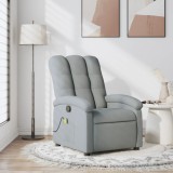 Gossi fotoliu de masaj rabatabil, gri deschis, textil