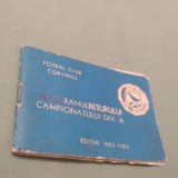 PR5OGRAMUL RETURULUI CAMPIONATUILUI CORVINUL HUNEDOARA 1982-1983