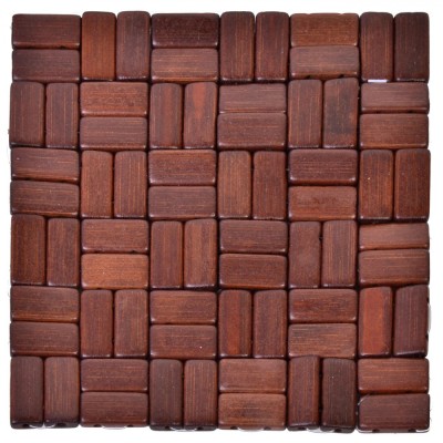 Suport Cratite Bambus, Patrat, Dimensiuni 17x17cm, Maro foto