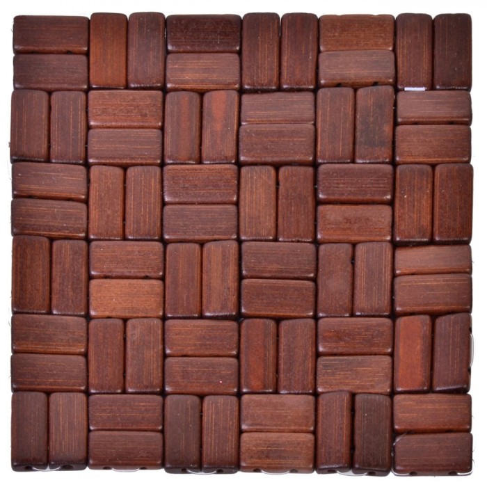 Suport Cratite Bambus, Patrat, Dimensiuni 17x17cm, Maro