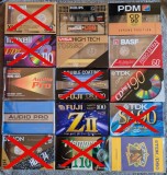 Casete audio Maxell, Philips, Visa, Fuji, PDM, TDK
