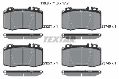 TEXTAR 2374502 Q+ set placute frana,frana disc foto