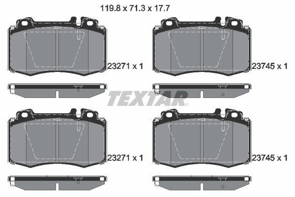 TEXTAR 2374502 Q+ set placute frana,frana disc