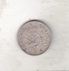 bnk mnd Romania 50 bani 1914 , argint