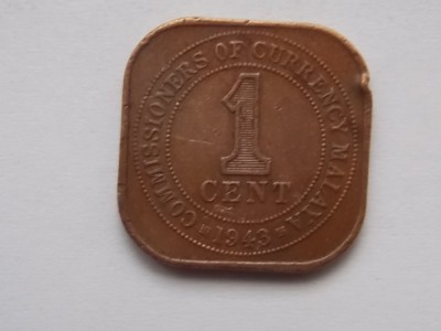 1 CENT 1943 MALAYA foto