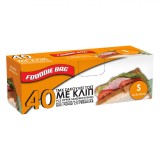 Pungi Alimentare Foodie Bag, S, Cu &Icirc;nchidere Zipper, Transparent, Set 40 Bucăți, Oem