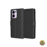 Husa pentru Oppo Reno13 FS 5G / Reno13 F 4G / Reno13 F Techsuit Leather Folio Neagra