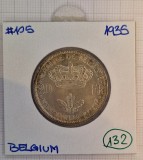 Belgium, Belgia, 20 Francs 1935,KM#105, Argint, LEOPOLD III, stare buna, Europa