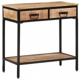 vidaXL Masă consolă, 70x35x70 cm, lemn masiv de mango brut 374076