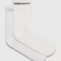 Miss Sixty sosete OJ8560 SOCKS femei, culoarea alb, 6L2OJ8560000