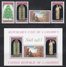 Camerun 1983 - Crăciun, Serie + Colita, Cota 20 EURO, MNH