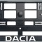 Set 2 bucati, suport numar inmatriculare Carbon, Dacia