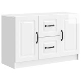 vidaXL Bufet Alb foarte lucios 89 x 34,5 x 57 cm Lemn prelucrat 895809