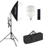 Cumpara ieftin Kit 1 softbox, reglabil pana la 200cm, bec LED 120w cu telecomanda, si husa transport