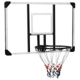 vidaXL Panou de baschet, transparent, 106x69x3 cm, policarbonat